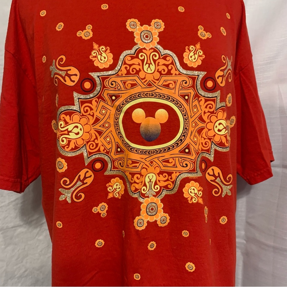 Vintage Disney Mickey Unlimited T Shirt Red Mandela, GUC, No Size Tag- 1X/2X - Picture 2 of 13